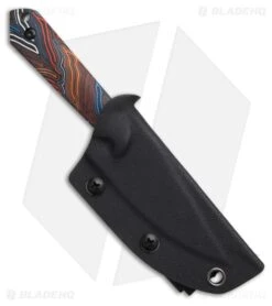 Kizer Maverick Customs Harpoon Mini Fixed Blade Knife Damascus G-10 (3" Black) -Knife Craft Store Kizer Maverick Customs Harpoon Mini Fixed Blade Knife Damascus G10 3in Black BHQ 210253 td side large