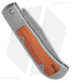 Kizer Trestle Slip Joint Folding Knife Ti + Mkuruti Wood (2.9" Dasmascus) -Knife Craft Store Kizer Trestle Slip Joint Folding Knife Ti Mkuruti Wood 2in Damascus BHQ 220802 td side large