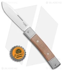 LionSteel BestMan 2 Traditional Slip Joint Knife Natural Micarta (2.875" Satin) -Knife Craft Store LionSteel BestMan 2 DP Traditional SJ Natural Micarta Satin BHQ 109500 jr bottlecap large