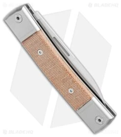 LionSteel BestMan 2 Traditional Slip Joint Knife Natural Micarta (2.875" Satin) -Knife Craft Store LionSteel BestMan 2 DP Traditional SJ Natural Micarta Satin BHQ 109500 jr side large