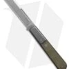 LionSteel DOM Wharncliffe Slip Joint Knife Green Micarta (3" Satin M390)