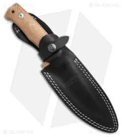 LionSteel T5 Fixed Blade Knife Natural Micarta (5" Satin) -Knife Craft Store LionSteel T5 Fixed Blade Knife Natural Micarta 5in Satin BHQ 218032 hd side large