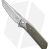 Liong Mah Design Warrior 3 Frame Lock Knife Green Micarta (3.5" Satin)