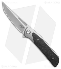 Liong Mah Design Warrior 3 Frame Lock Knife Marble Carbon Fiber (3.5" Satin)