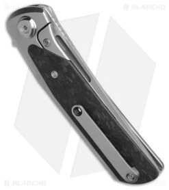 Liong Mah Design Warrior 3 Frame Lock Knife Marble Carbon Fiber (3.5" Satin) -Knife Craft Store Liong Mah Design Warrior 3 Frame Lock Knife Marble Carbon Fiber 3in Satin BHQ 222755 td side large