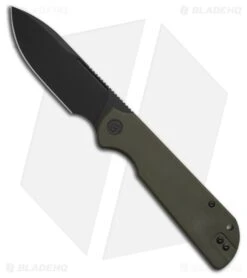 Liong Mah Design Binary Liner Lock Knife Green G-10 (3.75" Black SW)