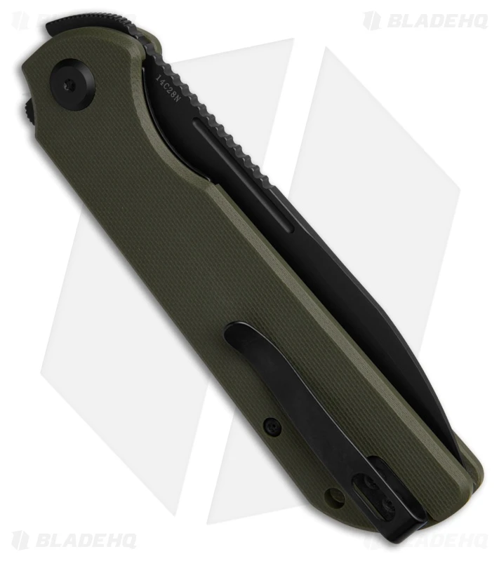 Liong Mah Design Binary Liner Lock Knife Green G-10 (3.75" Black SW) 3 Liong Mah Design Binary Liner Lock Knife Green G-10 (3.75" Black SW) - Image 3