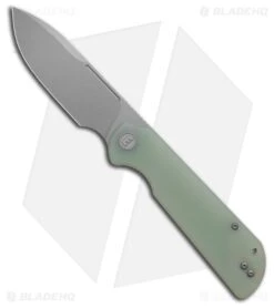 Liong Mah Design Binary Liner Lock Knife Jade G-10 (3.75" Stonewash)