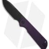 Liong Mah Design Binary Liner Lock Knife Purple G-10 (3.75" Black SW)