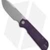 Liong Mah Design Binary Liner Lock Knife Purple G-10 (3.75" Stonewash)