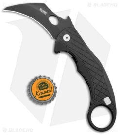 LionSteel Emerson L.E.One Karambit Folding Knife Black Al (3.25" Black MagnaCut) -Knife Craft Store Lionsteel Emerson Leone Integral Folding Karambit FL Black Black BHQ 146940 jr bottlecap large