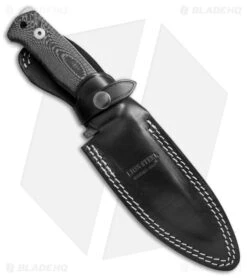 LionSteel T5 Fixed Blade Knife Black Micarta (5" Satin) -Knife Craft Store Lionsteel T5 black micarta satin BHQ 67466 er sheath large