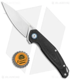 MKM Anso Goccia Liner Lock Flipper Knife Black G-10 (3.25" Satin) 7 MKM Anso Goccia Liner Lock Flipper Knife Black G-10 (3.25" Satin) -Knife Craft Store MKM Anso Goccia LL Black G 10 Satin BHQ 124936 jr bottlecap large