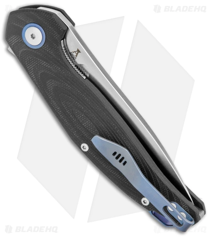 MKM Anso Goccia Liner Lock Flipper Knife Black G-10 (3.25" Satin) 3 MKM Anso Goccia Liner Lock Flipper Knife Black G-10 (3.25" Satin) - Image 3