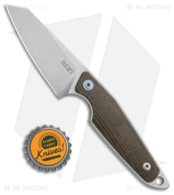 MKM Makro 2 Fixed Blade Sheepsfoot Knife Green Canvas Micarta (2.87" SW) -Knife Craft Store MKM Makro 2 Fixed Blade Sheepsfoot Green Canvas Micarta SW BHQ 140182 jr bottlecap large
