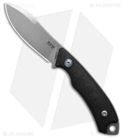 MKM Pocket Tango 1 MagnaCut Fixed Blade Knife Black Carbon Fiber (2.91" Satin)