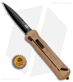 M&P Tan Spring Assisted OTF Knife (3.6" Black) 1092050 -Knife Craft Store MP Tan SA OTF Knife Bayo Black 1092050 BHQ 96629 jr large