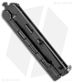 Mantis Flyswitch Standard Balisong Butterfly Knife Black Titanium -Knife Craft Store Mantis Bali Song Flyswitch Black Black BHQ 144833 jr side large