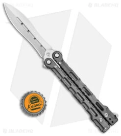 Mantis Mothra Dagger Balisong Butterfly Knife Titanium (4.5" Satin) -Knife Craft Store Mantis Bali Song Monthra Dark Gray Dagger Satin BHQ 147753 jr bottlecap large