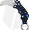 Mantis Vuja De Balisong Karambit Crossover Knife Black/Blue G-10 (2" Satin)