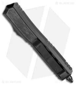 Marfione Customs Makora D/E OTF Automatic Knife Black (3.4" Damascus) 6 Marfione Customs Makora D/E OTF Automatic Knife Black (3.4" Damascus) -Knife Craft Store Marfione Custom Makora DE OTF Auto Black Damascus BHQ 179066 jr side large