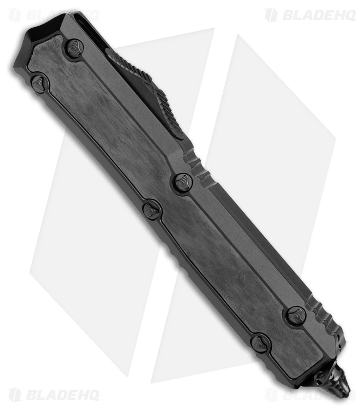 Marfione Customs Makora D/E OTF Automatic Knife Black (3.4" Damascus) 2 Marfione Customs Makora D/E OTF Automatic Knife Black (3.4" Damascus) - Image 2