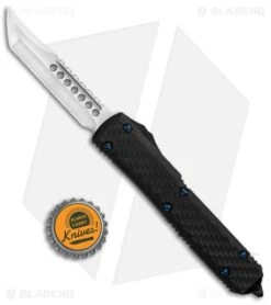 Marfione Custom Ultratech Hellhound Tanto OTF Knife Carbon Fiber (3.4" Two-Tone) -Knife Craft Store Marfione Custom Ultratech Hellhound Tanto OTF CF Blue Ti Cracked Ice 320 MCK BHQ 86931 jr bottlecap large