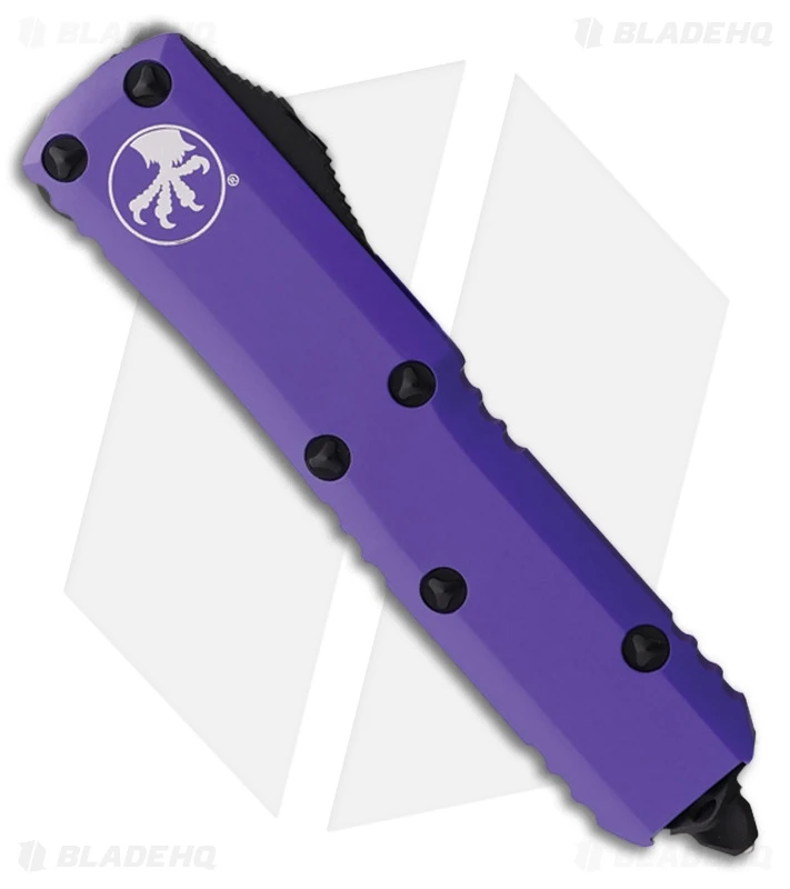 Microtech UTX-85 D/E OTF Automatic Knife Purple Aluminum (3.1" Black) 2 Microtech UTX-85 D/E OTF Automatic Knife Purple Aluminum (3.1" Black) - Image 2