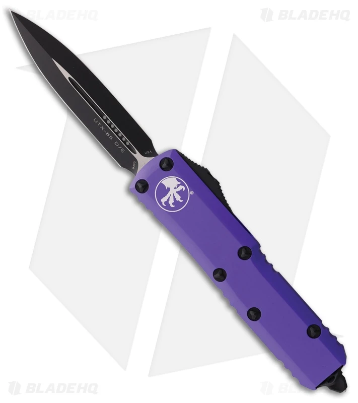 Microtech UTX-85 D/E OTF Automatic Knife Purple Aluminum (3.1" Black) 1 Microtech UTX-85 D/E OTF Automatic Knife Purple Aluminum (3.1" Black)