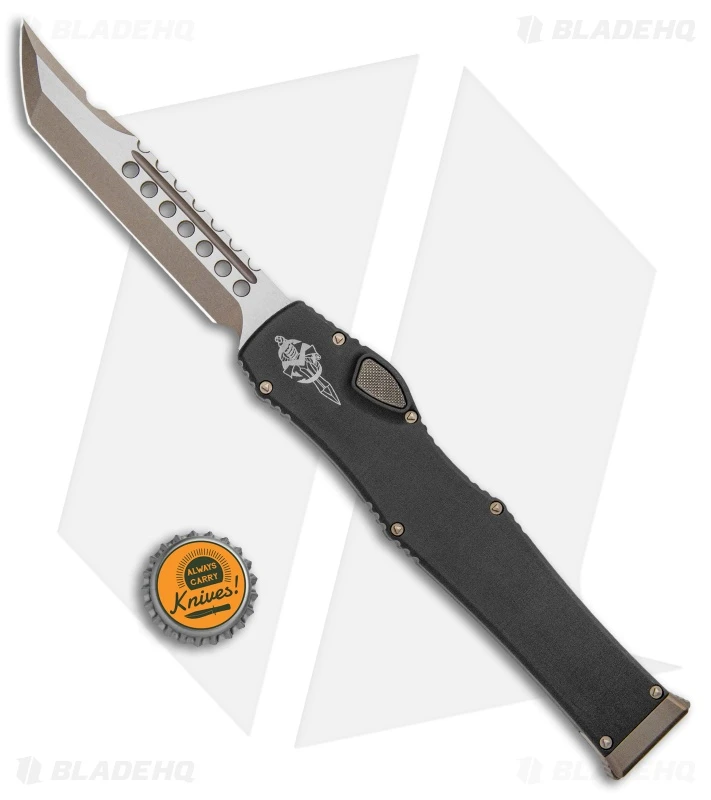 Microtech Halo VI Hellhound Tanto OTF Knife (4.4" Bronzed) 519-13 6 Microtech Halo VI Hellhound Tanto OTF Knife (4.4" Bronzed) 519-13 - Image 6
