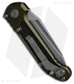 Microtech LUDT Gen III T/E Automatic Knife OD Green (3.5" Stonewash) 1136-10OD -Knife Craft Store Microtech LUDT Gen III TE AK OD Green 3in SW BHQ 198273 td side large