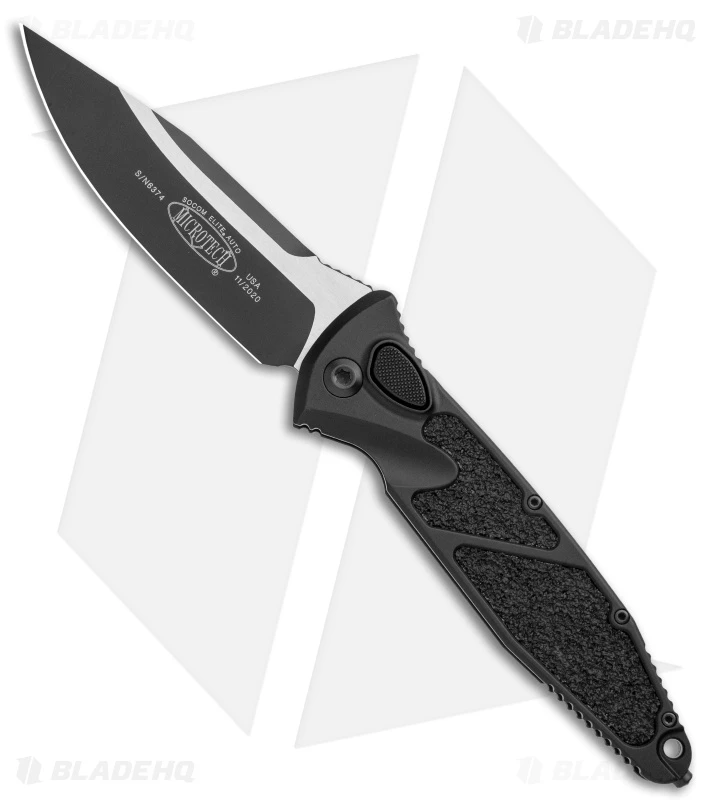 Microtech Socom Elite Automatic Knife Black (4" Two-Tone) 160A-1T 1 Microtech Socom Elite Automatic Knife Black (4" Two-Tone) 160A-1T