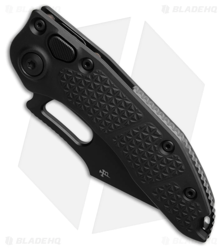 Microtech Stitch Automatic Knife Black Aluminum (3.75" Black Serr) 2 Microtech Stitch Automatic Knife Black Aluminum (3.75" Black Serr) - Image 2