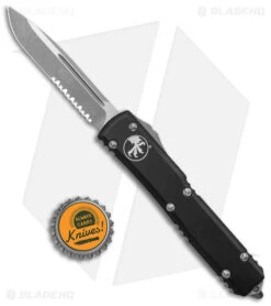 Microtech Ultratech S/E OTF Automatic Knife (3.4" Apocalyptic Serr) 121-11AP -Knife Craft Store Microtech Ultratech SE OTF Auto Black Apocalyptic Serr BHQ 52110 jr bottlecap large