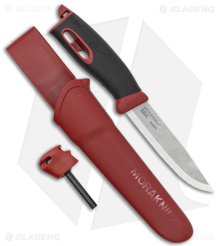 Morakniv Companion Spark Red W/ Fire Starter (4" Satin) 2 Morakniv Companion Spark Red W/ Fire Starter (4" Satin) - Image 2