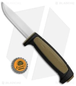 Morakniv Basic 511 Fixed Blade Knife Black/Tan (3.5" Satin) -Knife Craft Store Morakniv Basic 511 Black Tan Satin BHQ 85393 jr bottlecap large