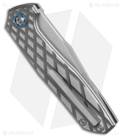 NCC Knives Custom Ragnarok Mach 1 Automatic Knife Milled Titanium Fractal -Knife Craft Store NCC Knives Custom Ragnarok Mach 1 Automatic Knife Milled Titanium Fractal BHQ 223819 td side large