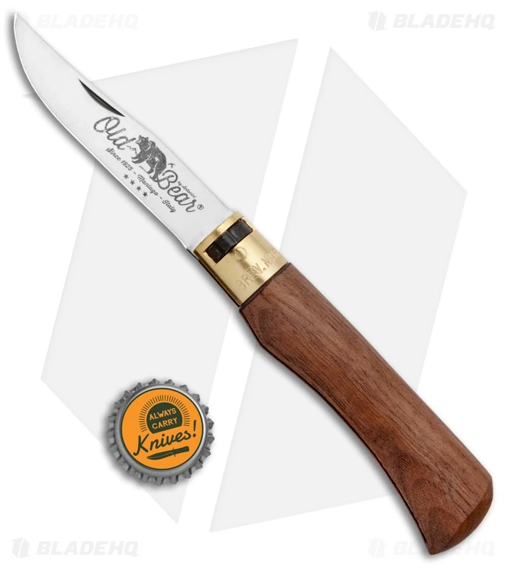 Antonini Old Bear Classical Large Folding Knife American Walnut (3.4" Satin) 1 Antonini Old Bear Classical Large Folding Knife American Walnut (3.4" Satin)