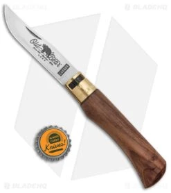 Antonini Old Bear Classical Carbon Large Knife American Walnut (3.4" Satin) -Knife Craft Store Old Bear L Wood Satin BHQ 124732 jr bottlecap large