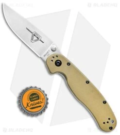 Ontario RAT Model 2 Liner Lock Knife Desert Tan Nylon (3" Satin D2) 8828DT -Knife Craft Store Ontario RAT Model 2 LL Desert Tan Satin D2 ON8828DT BHQ 79698 jr bottlecap large