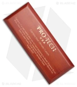 Pro-Tech Custom Cambria Knife Steel + Black Lip Pearl Inlay (3.5" Damascus) -Knife Craft Store Pro Tech Custom Cambria Knife Steel Black Lip Pearl Inlay 3in Damascus BHQ 221608 td case large