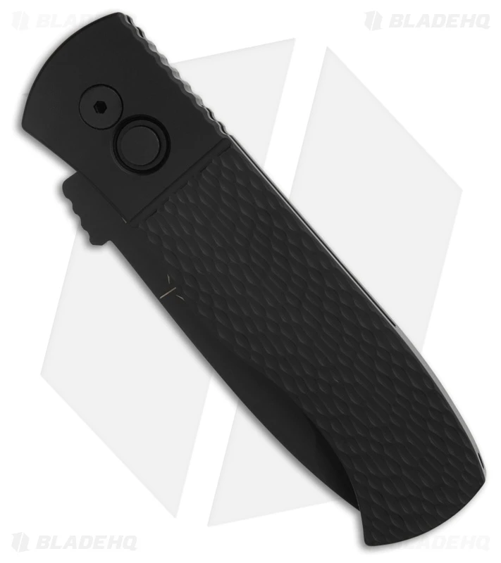 Pro-Tech Emerson CQC-7 Tanto Automatic Knife Black Textured Aluminum (3.25" DLC) 2 Pro-Tech Emerson CQC-7 Tanto Automatic Knife Black Textured Aluminum (3.25" DLC) - Image 2