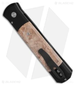 Pro-Tech Godfather Automatic Knife Black/Maple Burl (4" Black) 906 5 Pro-Tech Godfather Automatic Knife Black/Maple Burl (4" Black) 906 -Knife Craft Store Pro Tech Godfather Automatic Knife Black Maple Burl 4in Black BHQ 219570 td side large