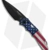 Pro-Tech TR-5 Automatic Knife Custom PK Vintage USA Flag (3.25" Black)