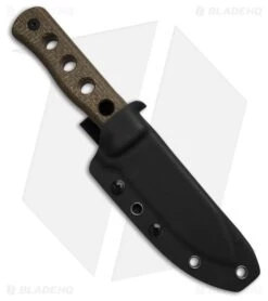 QSP Canary Fixed Blade Fixed Blade Knife Green Micarta (4.25" Black Stonewash) -Knife Craft Store QSP Canary Fixed Blade Fixed Blade Knife Green Micarta 4in BSW BHQ 194997 td side large