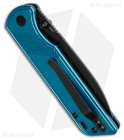 QSP Parrot V2 Liner Lock Knife Blue Aluminum (3.25" Black) -Knife Craft Store QSP Parrot V2 Liner Lock Knife Blue Aluminum 3in Black BHQ 216805 side large