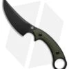 QSP Viper Fixed Blade Knife OD Green G-10 (4" Black Stonewash)