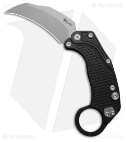 Reate Knives Reate EXO-K Gravity Karambit Button Lock Knife Black Aluminum (3.1" Stonewash)