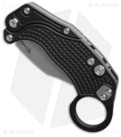 Reate Knives Reate EXO-K Gravity Karambit Button Lock Knife Black Aluminum (3.1" Stonewash) -Knife Craft Store Reate EXO K Gravity Karambit Button Lock Knife Black Aluminum 3in SW BHQ 183933 td spine large