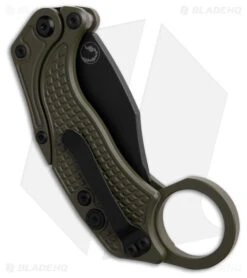 Reate Knives Reate EXO-K Gravity Karambit Button Lock Knife Green Aluminum (3.1" Black) -Knife Craft Store Reate EXO K Gravity Karambit Button Lock Knife Green Aluminum 3in Black BHQ 188110 td side large